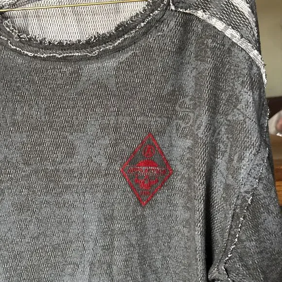 VINTAGE MENS AFFLICTION THERMAL LONGSLEEVE REVERSIBLE DISTRESSED FIGHTER XL/XXL - Picture 6 of 10